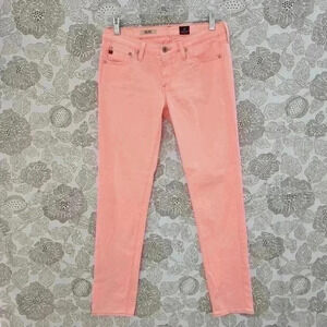 Ag Adriano Goldschmied The Stile Cigarette Low Rise Skinny Jeans Orange Women's